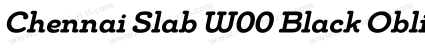 Chennai Slab W00 Black Oblique字体转换